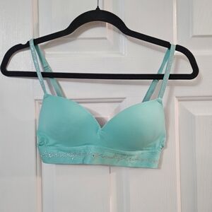 Victoria's Secret Turquoise Bra with Sparkle Accents